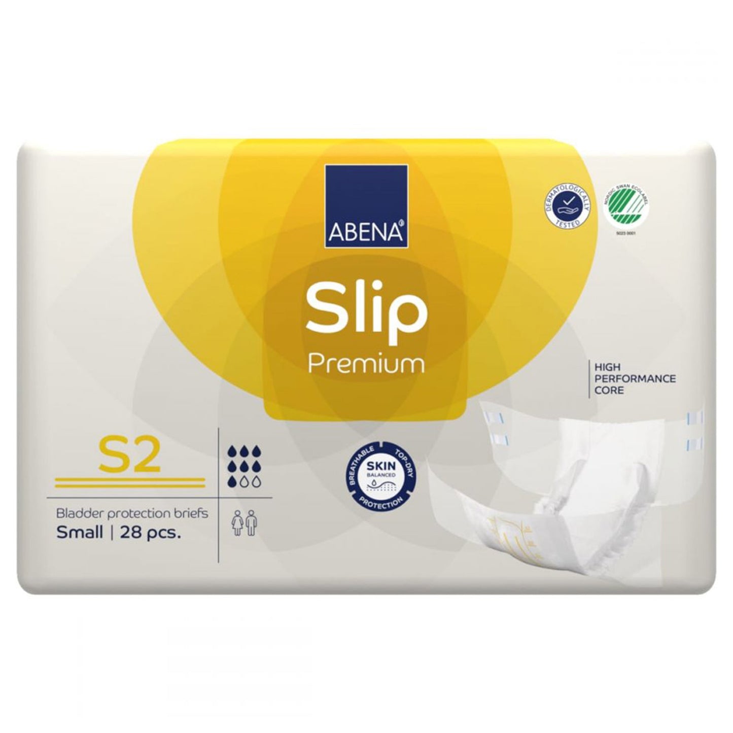 Abena® Slip Premium S2 Unisex Adult Incontinence Brief Small Disposable Heavy Absorbency (1218197_CS)