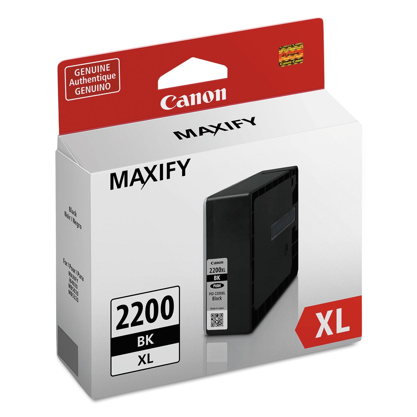 Canon® 9255B001 (PGI-2200XL) High-Yield Ink, 2,500 Page-Yield, Black (CNM9255B001)