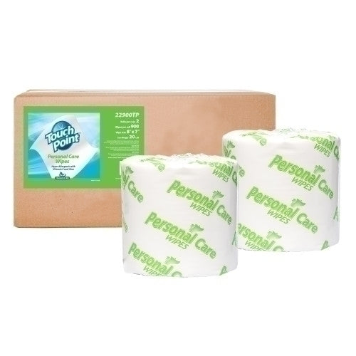 Touch Point® Personal Care Wipes, 8"x7", 900/Roll, 2 Rolls/Case (HOS22900TP)