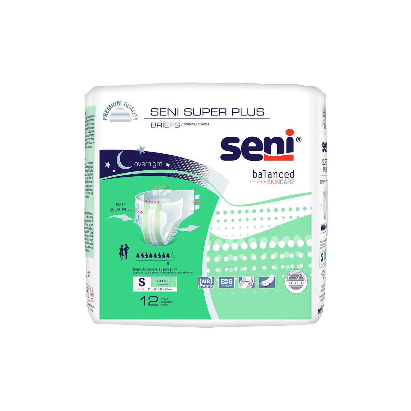 Seni® Super Plus Unisex Adult Incontinence Brief Small Disposable Heavy Absorbency (1163827_PK)