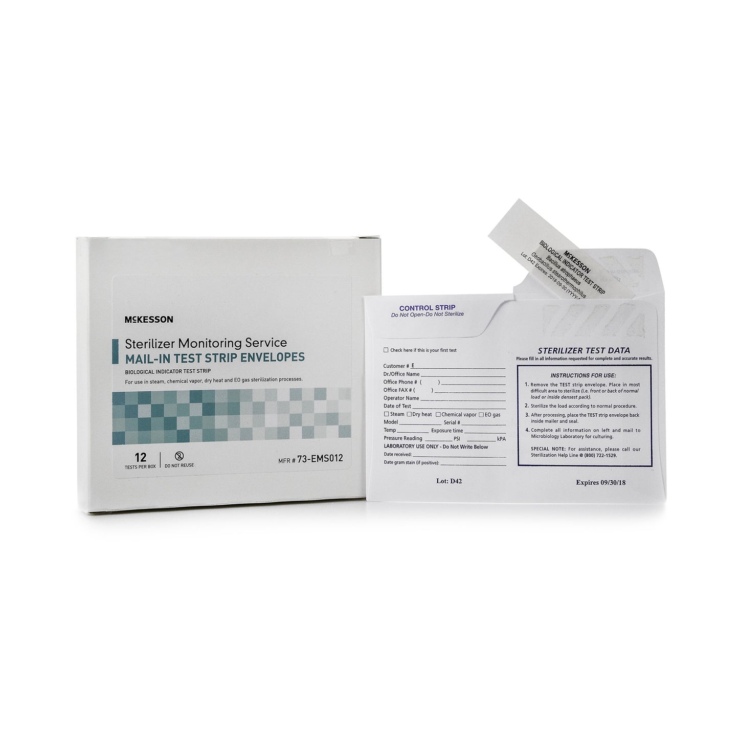McKesson Sterilizer Monitoring Mail-In Service Steam / EO Gas / Dry Heat / Chemical Vapor (841965_CS)