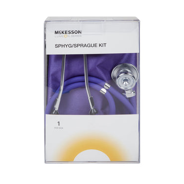 McKesson Brand Reusable Aneroid / Stethoscope Set 23 to 33 cm Adult Cuff Dual Head Sprague Stethoscope Pocket Aneroid (1029677_BX)