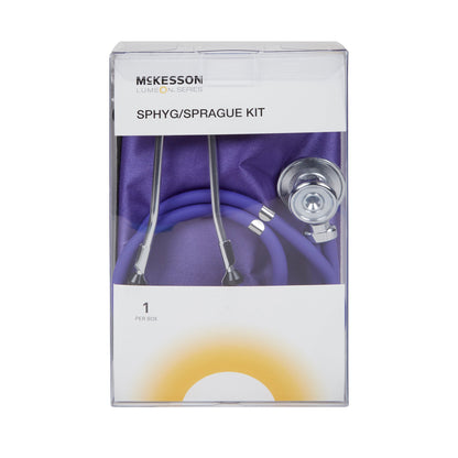 McKesson Brand Reusable Aneroid / Stethoscope Set 23 to 33 cm Adult Cuff Dual Head Sprague Stethoscope Pocket Aneroid (1029677_BX)
