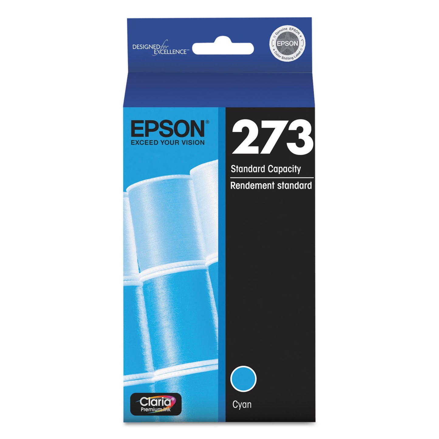Epson® T273220-S (273) Claria Ink, 300 Page-Yield, Cyan (EPST273220S)