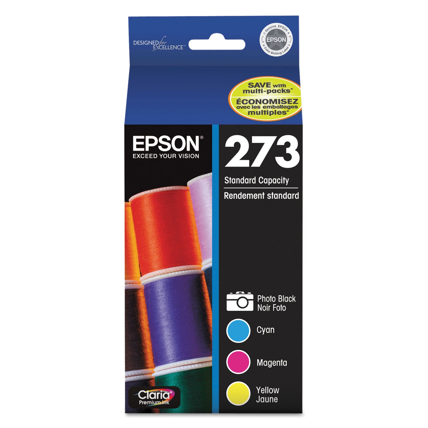 Epson® T273520-S (273) Claria Ink, 300 Page-Yield, Tri-Color (EPST273520S)