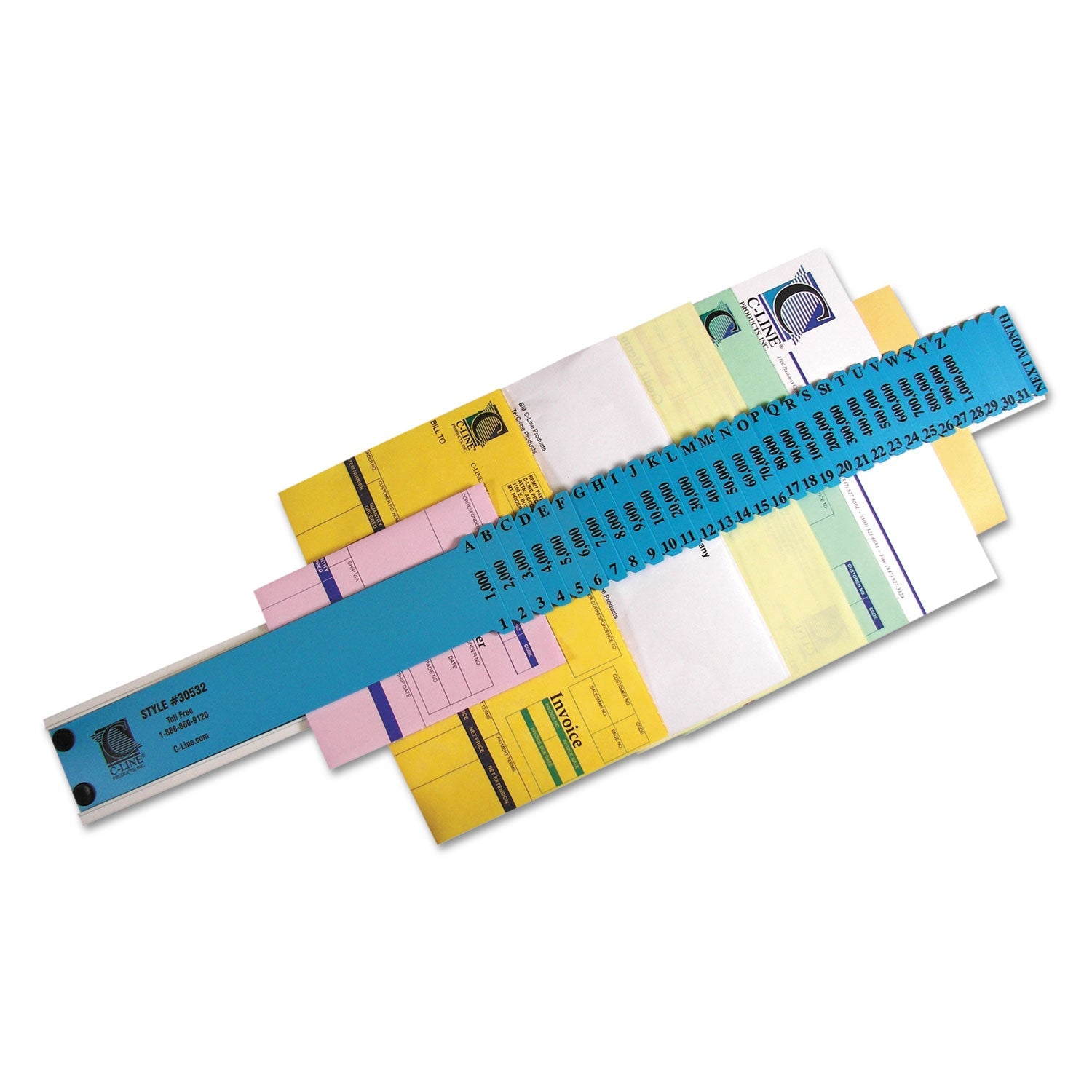 c-line-r-plastic-indexed-sorter-32-dividers-alpha-numeric-date-index-letter-size-blue-frame-cli30532_2
