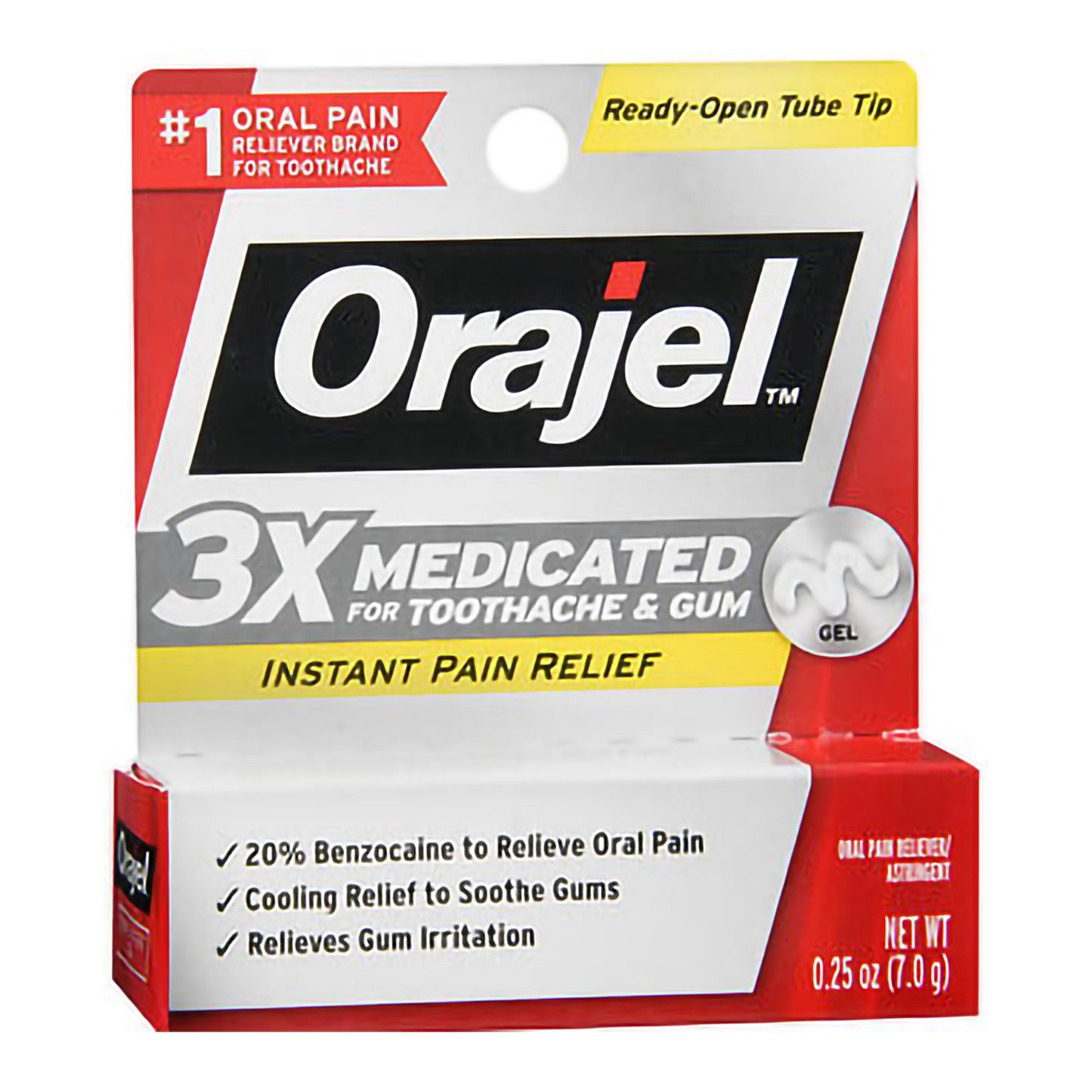 Orajel® Oral Pain Relief 20% Strength Benzocaine Oral Gel 0.25 oz. (765044_EA)