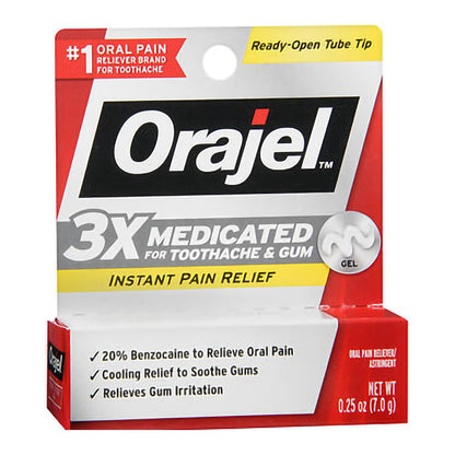 Orajel® Oral Pain Relief 20% Strength Benzocaine Oral Gel 0.25 oz. (765044_EA)