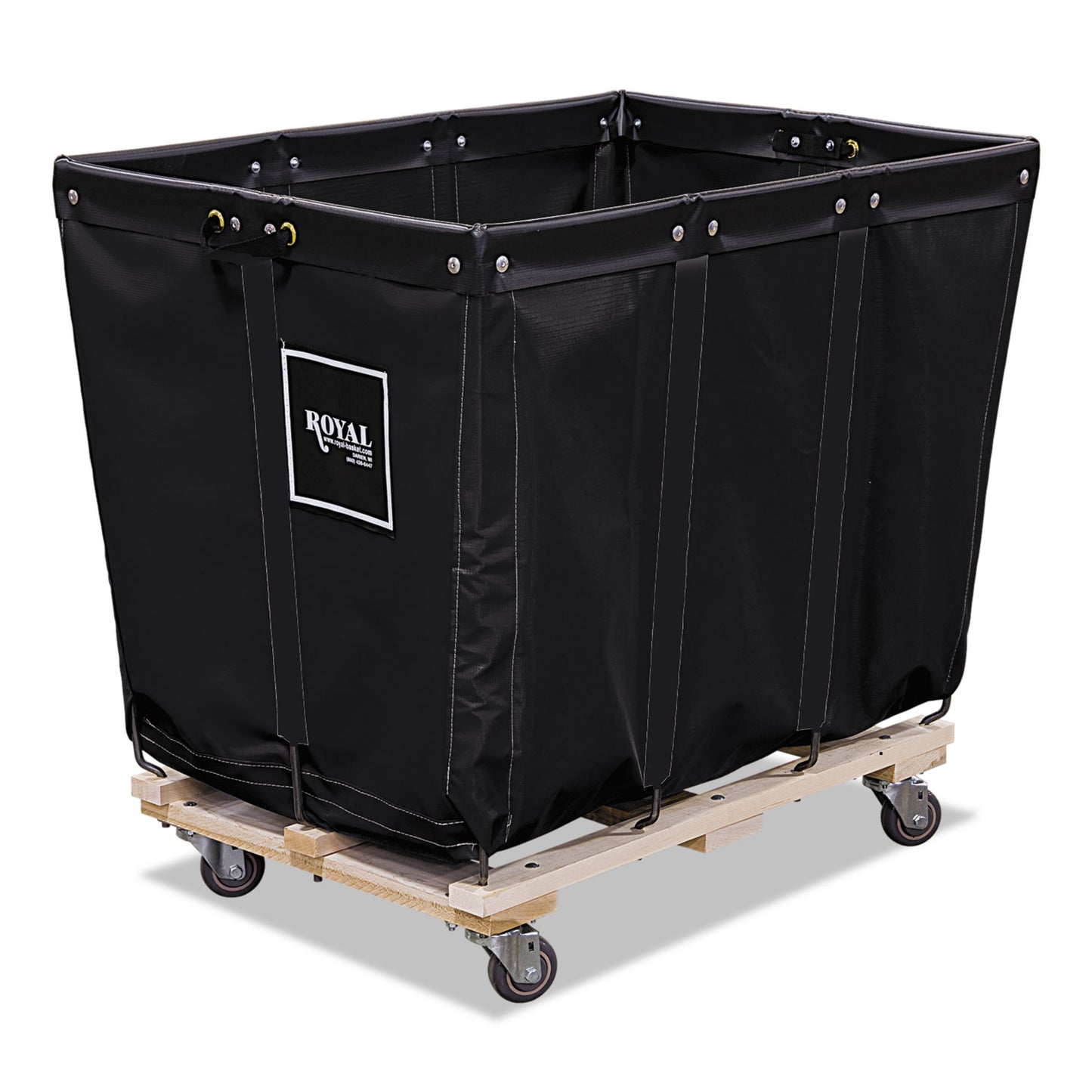 Royal Basket Trucks Permanent Liner Truck, Synthetic Fabric, 20-Bushel, 24.89 cu ft Bin, 32" x 30" x 36.5", Black/Natural (RBTL20KKKPMA3UN)