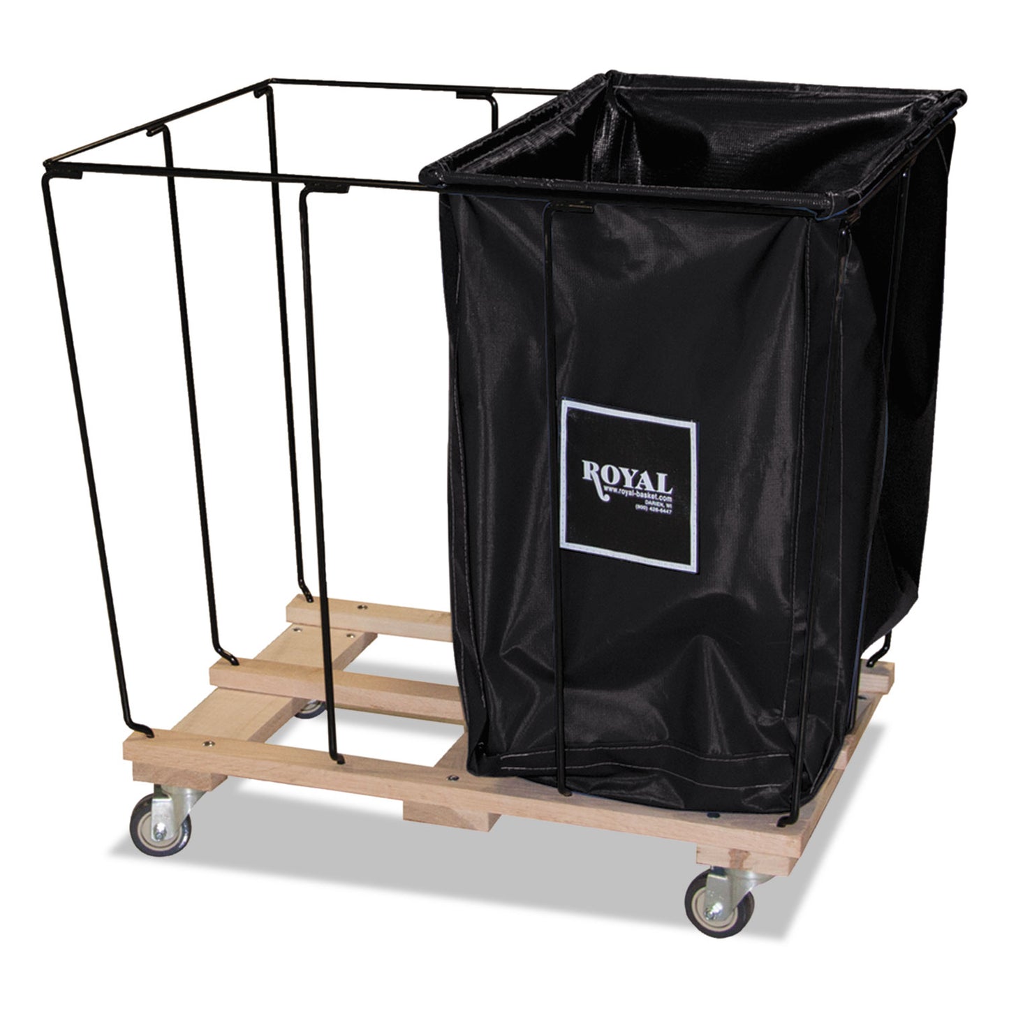 Royal Basket Trucks Drop In Dividers, 2 Compartments, 20 Bushel, Vinyl/Steel, Black (RBTL20KKXR2N)