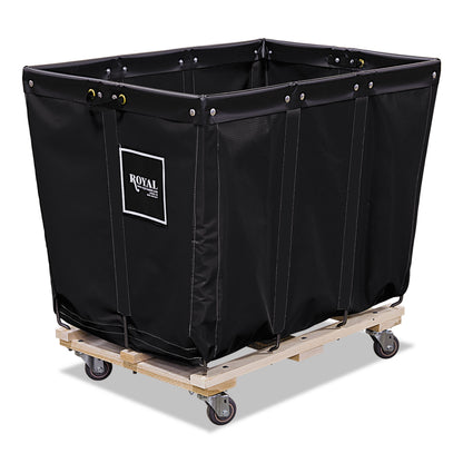 Royal Basket Trucks Permanent Liner Truck, Synthetic Fabric, 8-Bushel, 9.96 cu ft Bin, 22" x 23" x 29.5", Black/Natural (RBTL8KKKPMA3UNN)