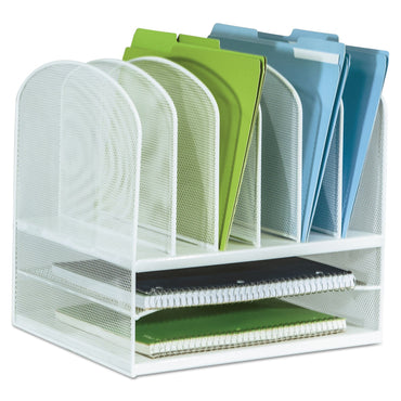 safco-onyx-mesh-desk-organizer-with-two-horizontal-and-six-upright-sections-num-saf3255wh_2
