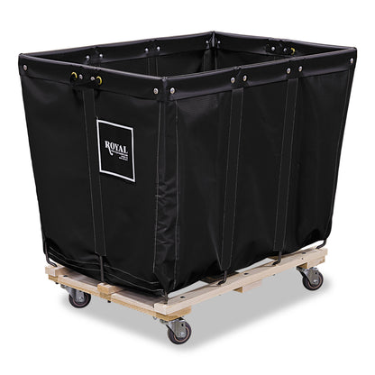 Royal Basket Trucks Permanent Liner Truck, Synthetic Fabric, 12-Bushel, 14.93 cu ft Bin, 26" x 27.5" x 34", Black/Natural (RBTL12KKKPMA3UN)