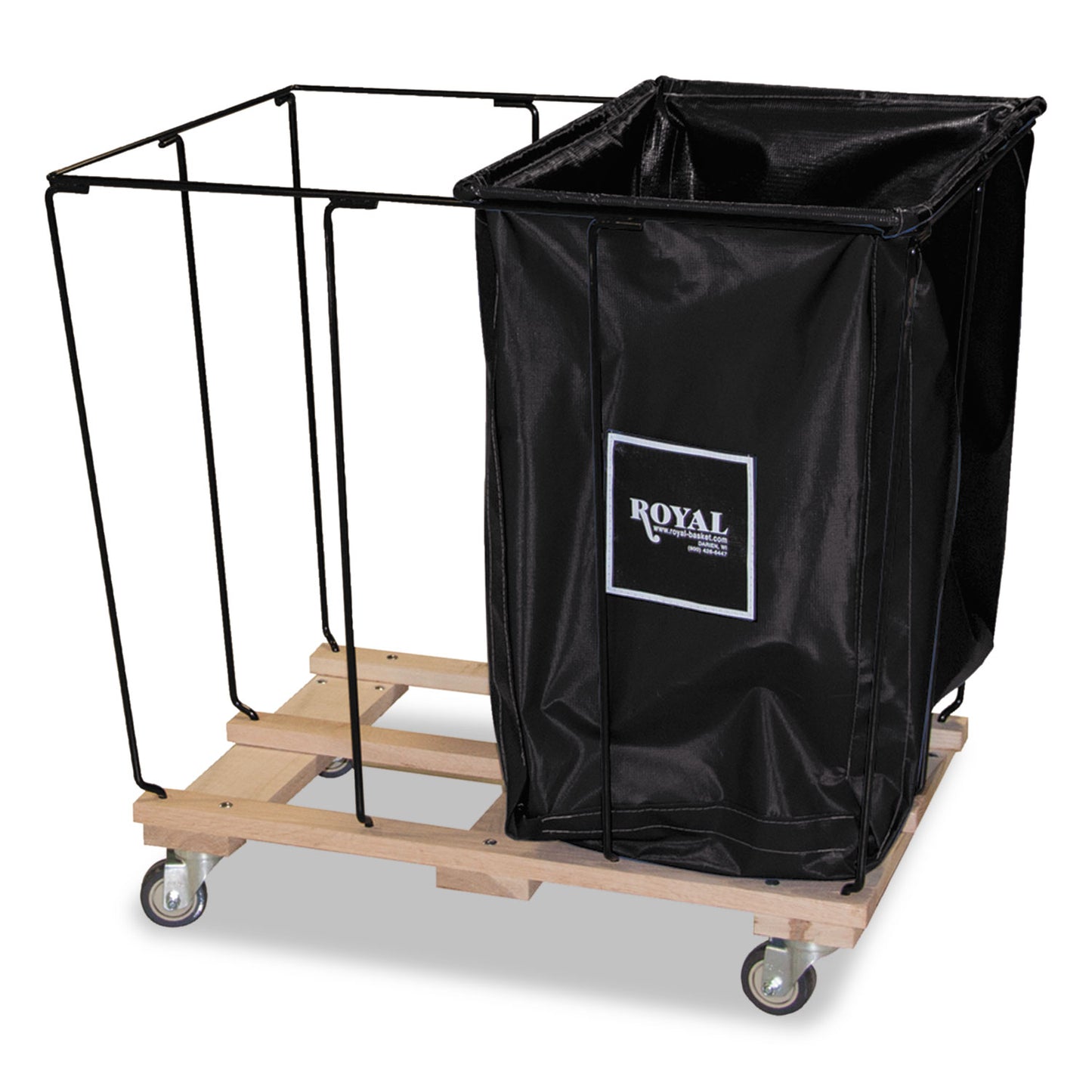 Royal Basket Trucks Drop In Dividers, 2 Compartments, 16 Bushel, Vinyl/Steel, Black (RBTL16KKXR2N)