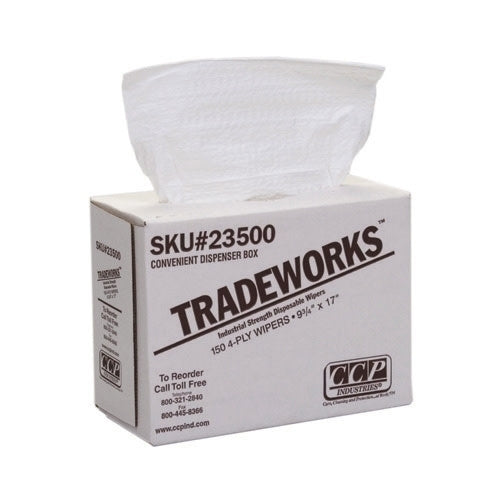 ShopWorks® ScrimDry® Wipers, Scrim, White, 9.75"x16.5", Pop-N-Wipe® Interfold, 150/Box, 10 bxs/Case, 1500 Each (HOS23500)