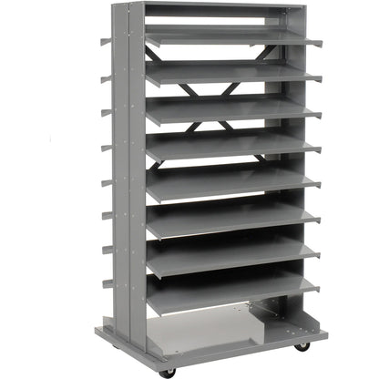 Global Industrial Mobile Double Sided Bin Rack Without Bins (WB235216)