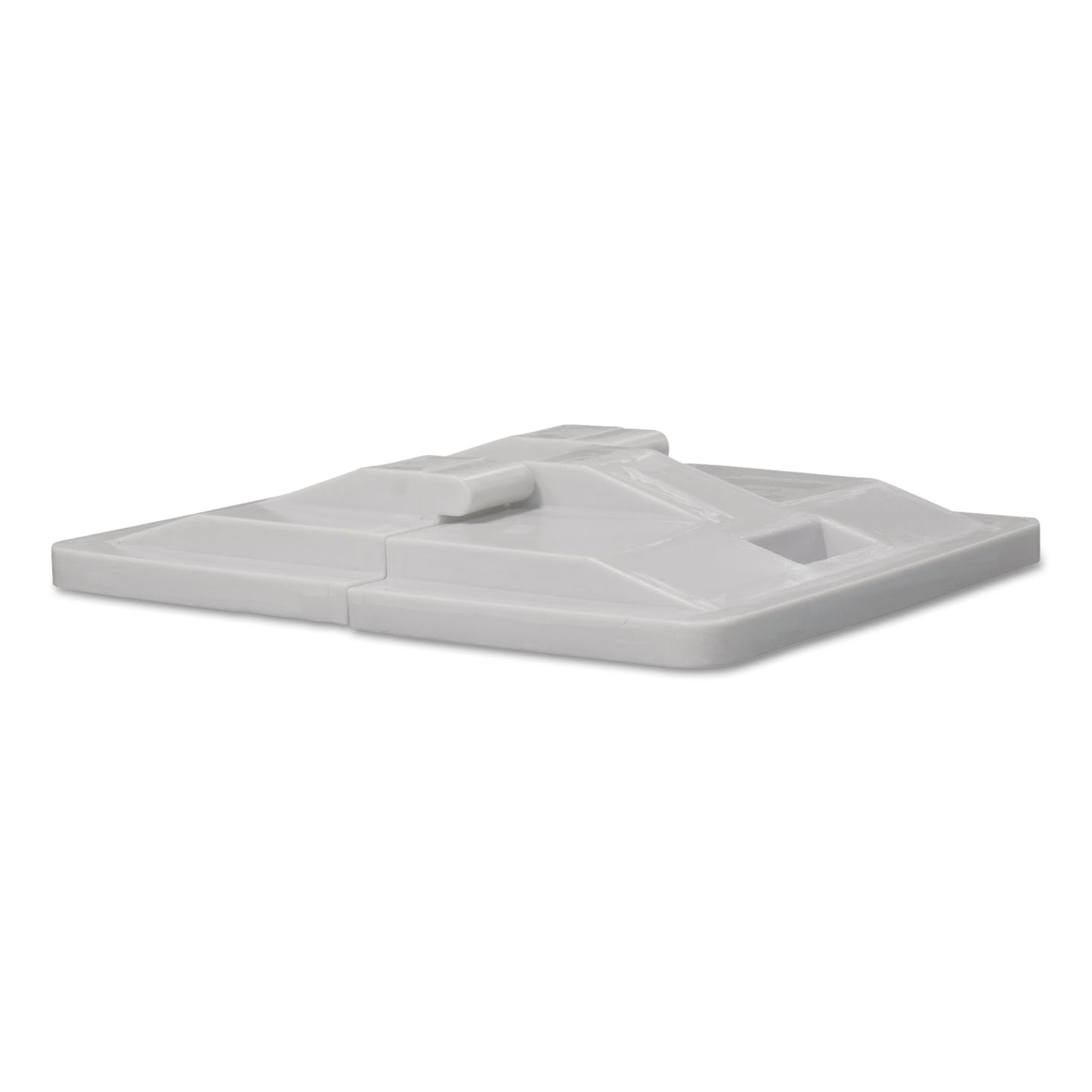 Royal Basket Trucks Poly Hinged Lids, 6 Bushel, Polyethylene/Steel, Gray (RBTL06GRXLDN)