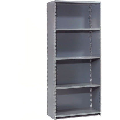 Global Industrial 5 Shelf, Closed Steel Shelving, 36"W x 12"D x 73"H, Starter, 20 GA, Gray (WB236064A)