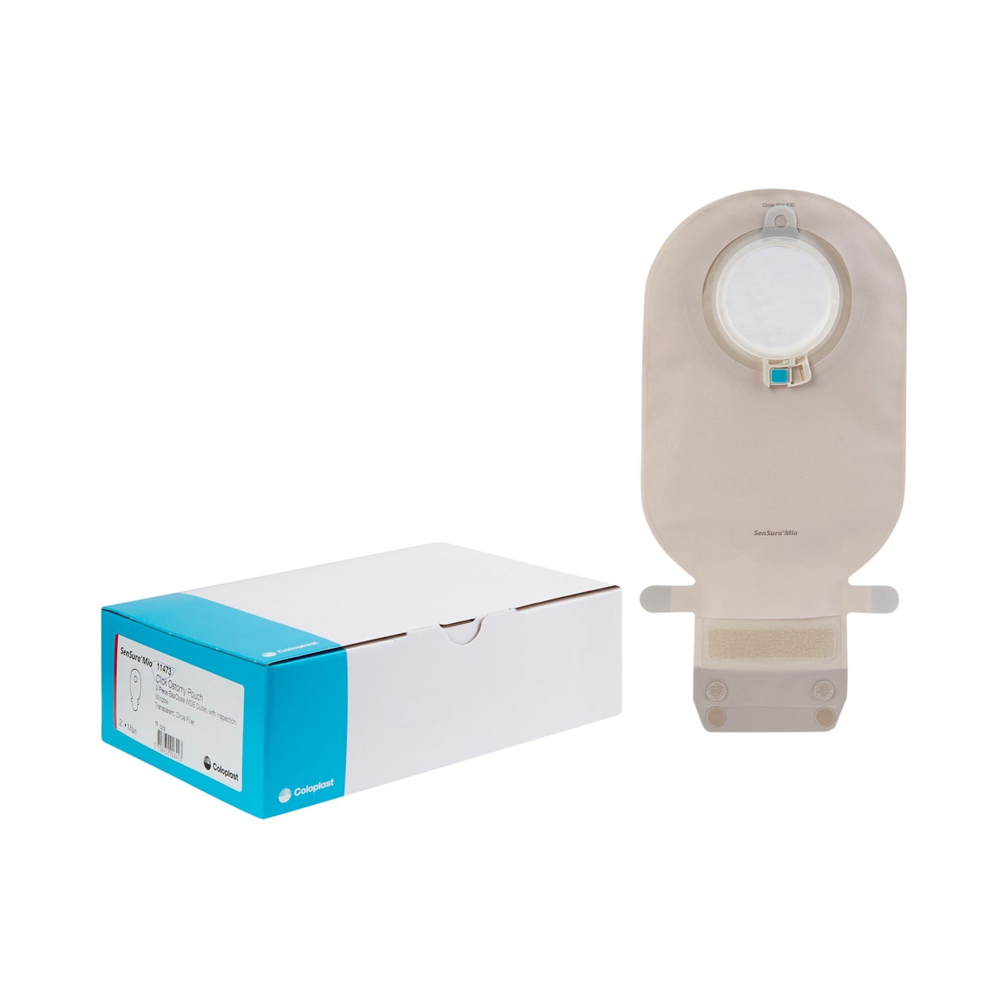 SenSura® Mio Ostomy Pouch Two-Piece System Maxi Length Flat 50 mm Stoma Drainable (891208_BX)