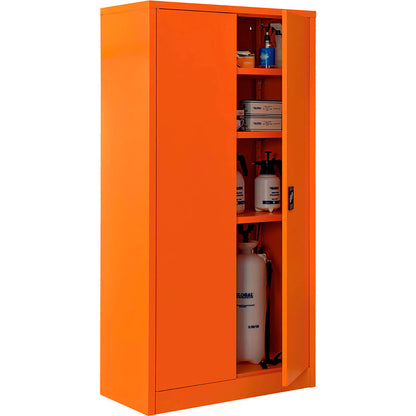 Global Industrial Emergency Preparedness Cabinet, 36"Wx18"Dx72"H, Orange, Unassembled (WB237635OR)