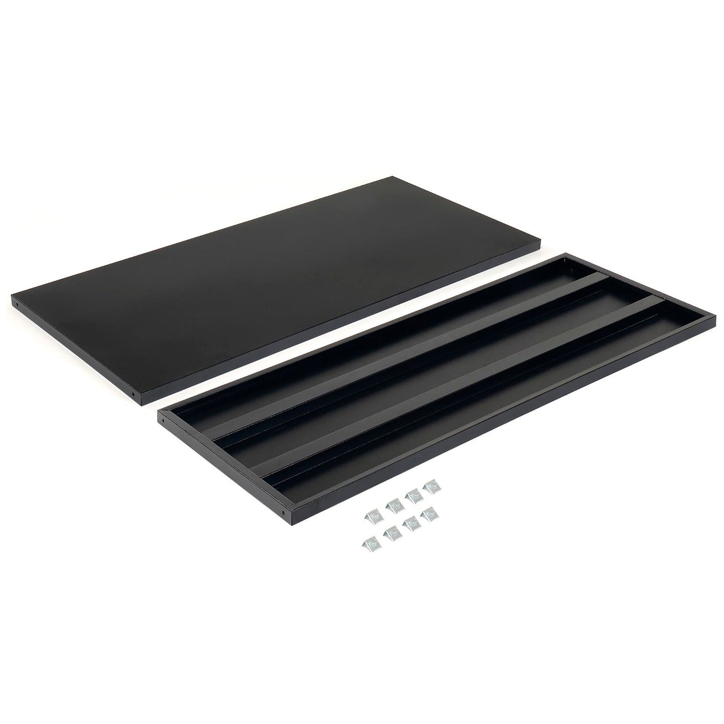 Global Industrial Shelves For 48"Wx24"D Storage Cabinet, Black, 2 Pack (WB237518BK)