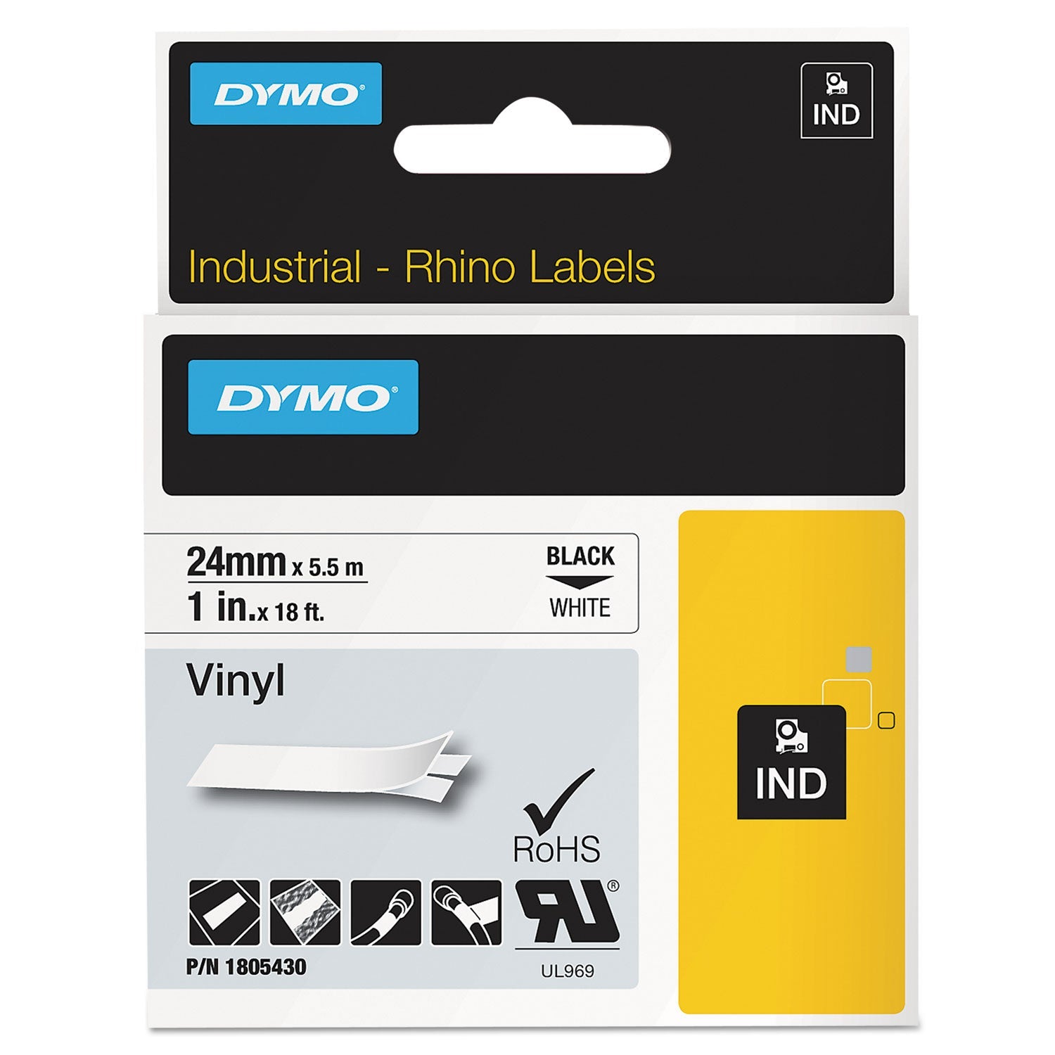 dymo-r-rhino-permanent-vinyl-industrial-label-tape-1-x-18-ft-white-black-print-dym1805430_1