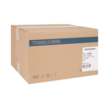 McKesson Procedure Towel 13 W X 18 L Inch Blue NonSterile (201068_CS)