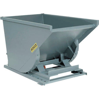 Global Industrial Medium Duty Self Dumping Forklift Hopper, 2 Cu. Yd., 4000 Lbs Cap, Gray (WB238418GY)