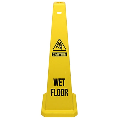 Impact® Four-Sided Wet Floor Sign, English, 36", Yellow, 5/Case (IMP23870)