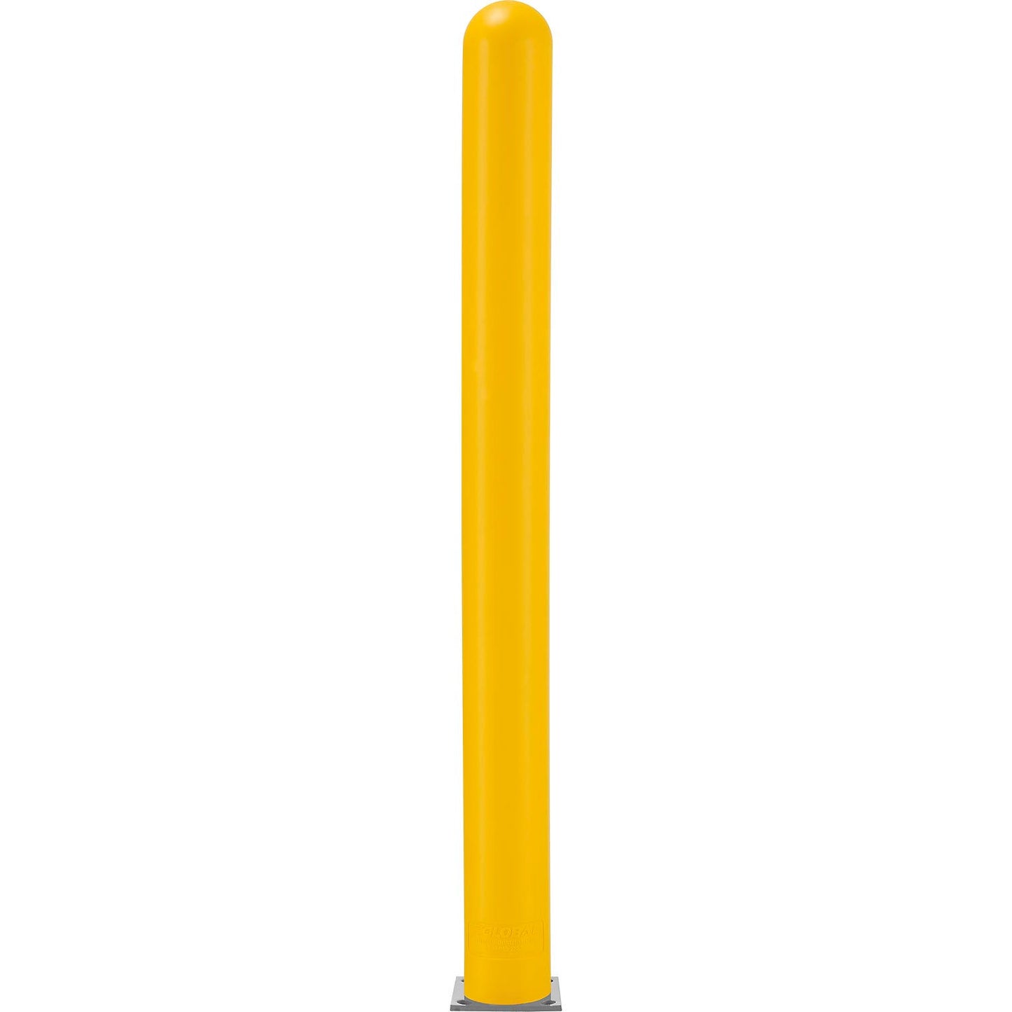 Global Industrial Smooth Bollard Post Sleeve, 4" HDPE Dome Top, Yellow (WB238818YL)