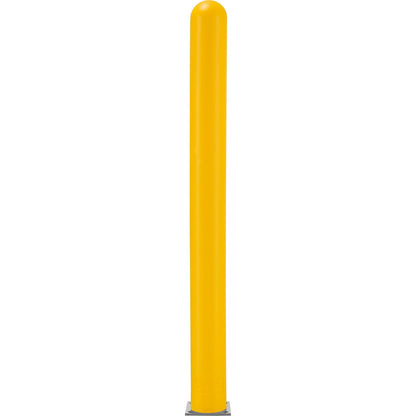 Global Industrial Smooth Bollard Post Sleeve, 4" HDPE Dome Top, Yellow (WB238818YL)