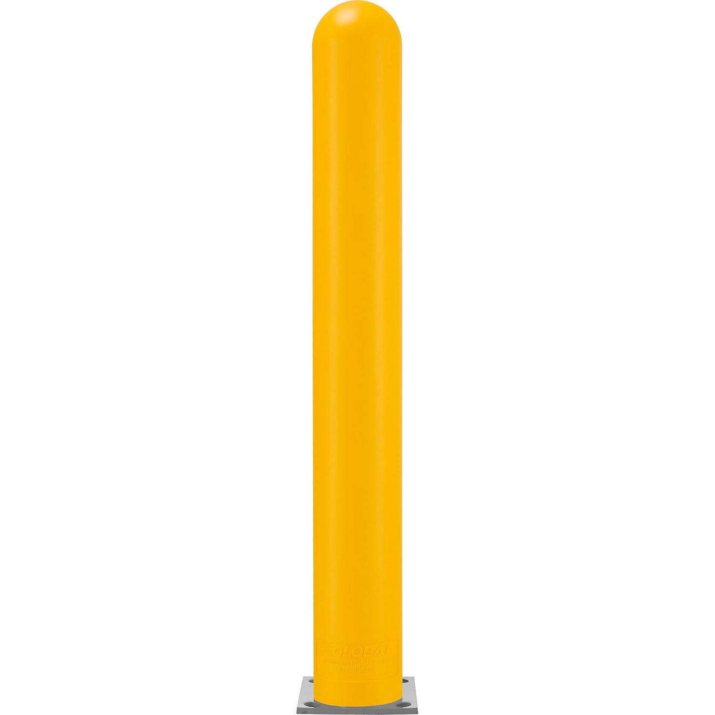 Global Industrial Smooth Bollard Post Sleeve, 6" HDPE Dome Top, Yellow (WB238819YL)
