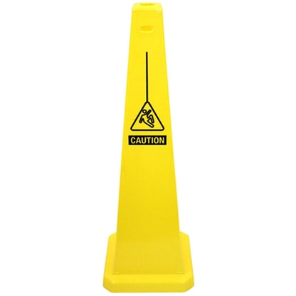 Impact® Four-Sided Caution Sign, English, 36", Yellow, 5/Case (IMP23887)
