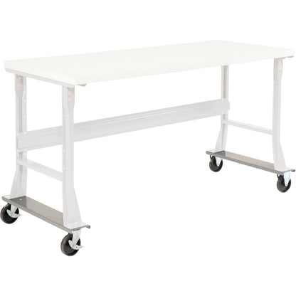 Global Industrial Caster Base Set for Flared Leg 48 to 72"W x 30 & 36"D Workbench Gray (WB238CP35)