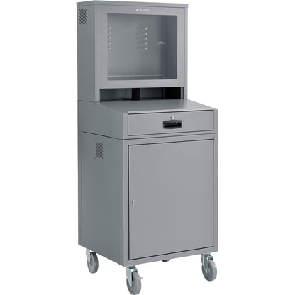 Global Industrial Mobile LCD Computer Cabinet, Dark Gray, Unassembled (WB239115GY)