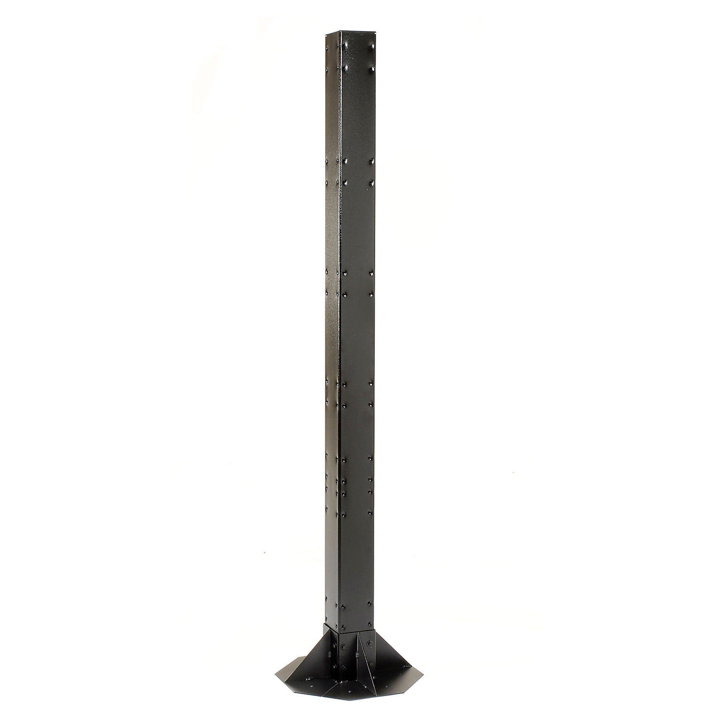 Global Industrial Floor Mount Orbit Steel Post, 81"H, Black (WB752152BK)