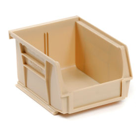 Global Industrial Plastic Hang & Stack Bin, 7-3/8"L x 4-1/8"W x 3"H, Beige (WB269681BG)