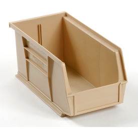 Global Industrial Plastic Hang & Stack Bin, 10-7/8"L x 5-1/2"W x 5"H, Beige (WB269682BG)