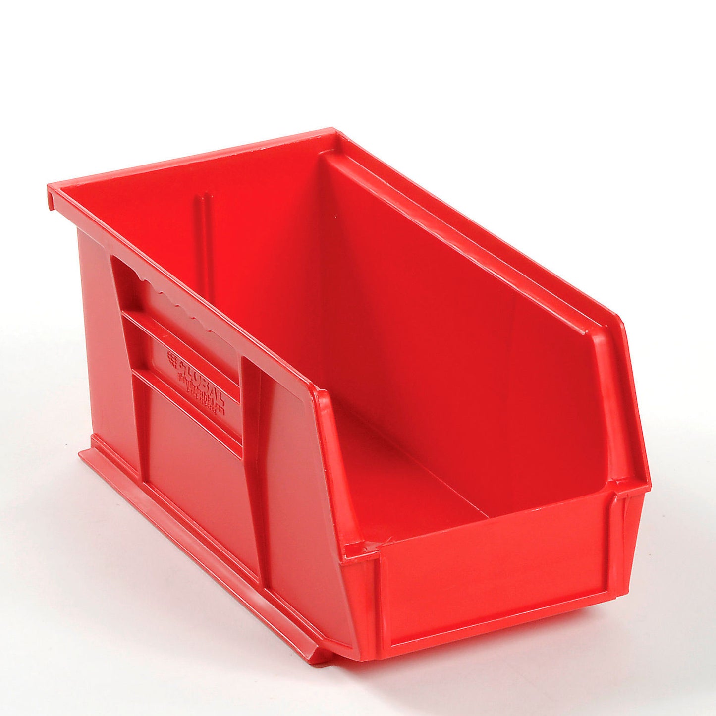 Global Industrial Plastic Hang & Stack Bin, 10-7/8"L x 5-1/2"W x 5"H, Red (WB269682RD)