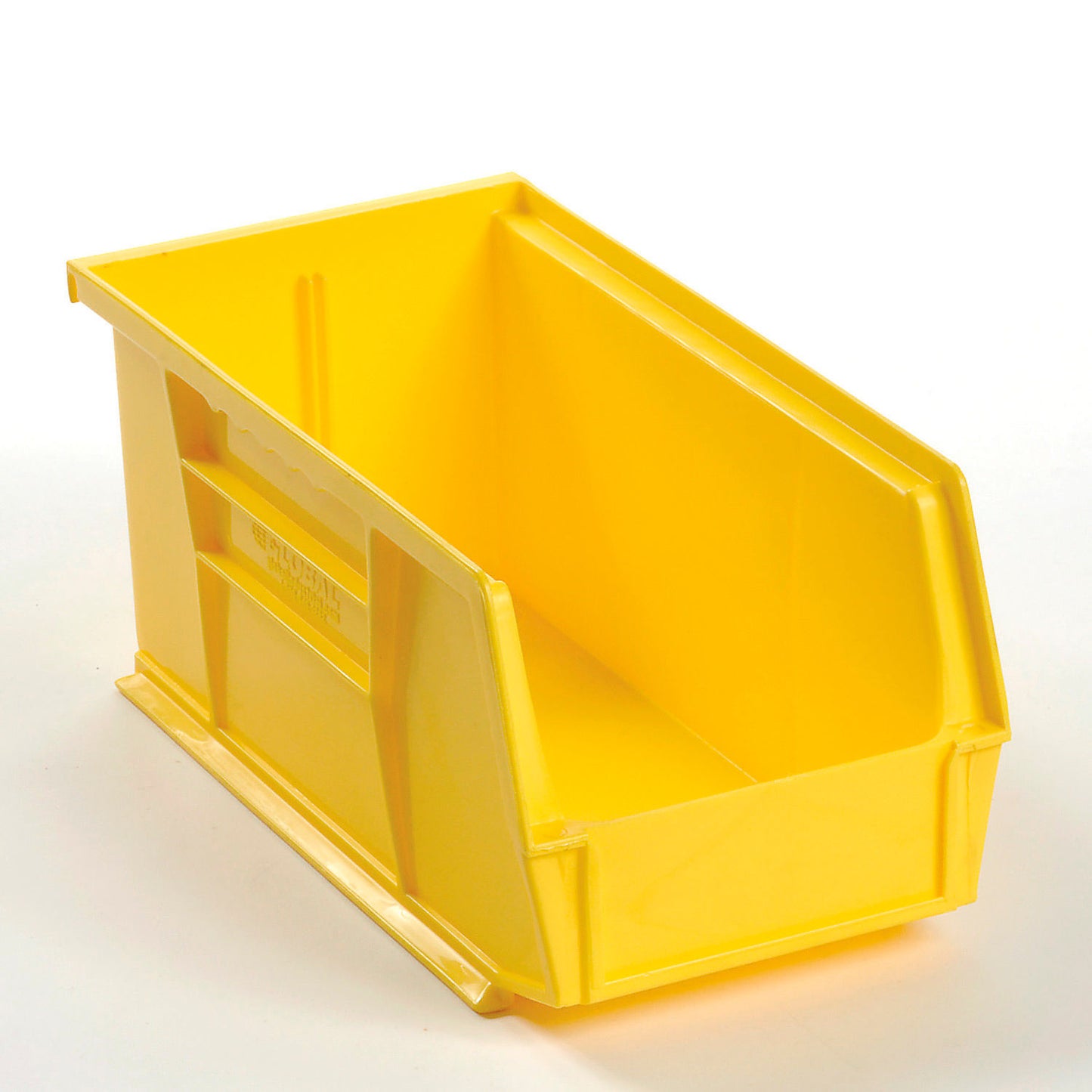 Global Industrial Plastic Hang & Stack Bin, 10-7/8"L x 5-1/2"W x 5"H, Yellow (WB269682YL)