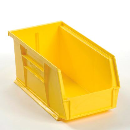 Global Industrial Plastic Hang & Stack Bin, 10-7/8"L x 5-1/2"W x 5"H, Yellow (WB269682YL)