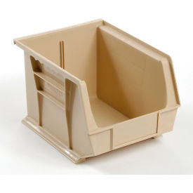 Global Industrial Plastic Hang & Stack Bin, 10-3/4"L x 8-1/4"W x 7"H, Beige (WB269683BG)