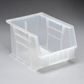 Global Industrial Plastic Hang & Stack Bin, 10-3/4"L x 8-1/4"W x 7"H, Clear (WB269683CL)