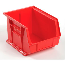 Global Industrial Plastic Hang & Stack Bin, 10-3/4"L x 8-1/4"W x 7"H, Red (WB269683RD)