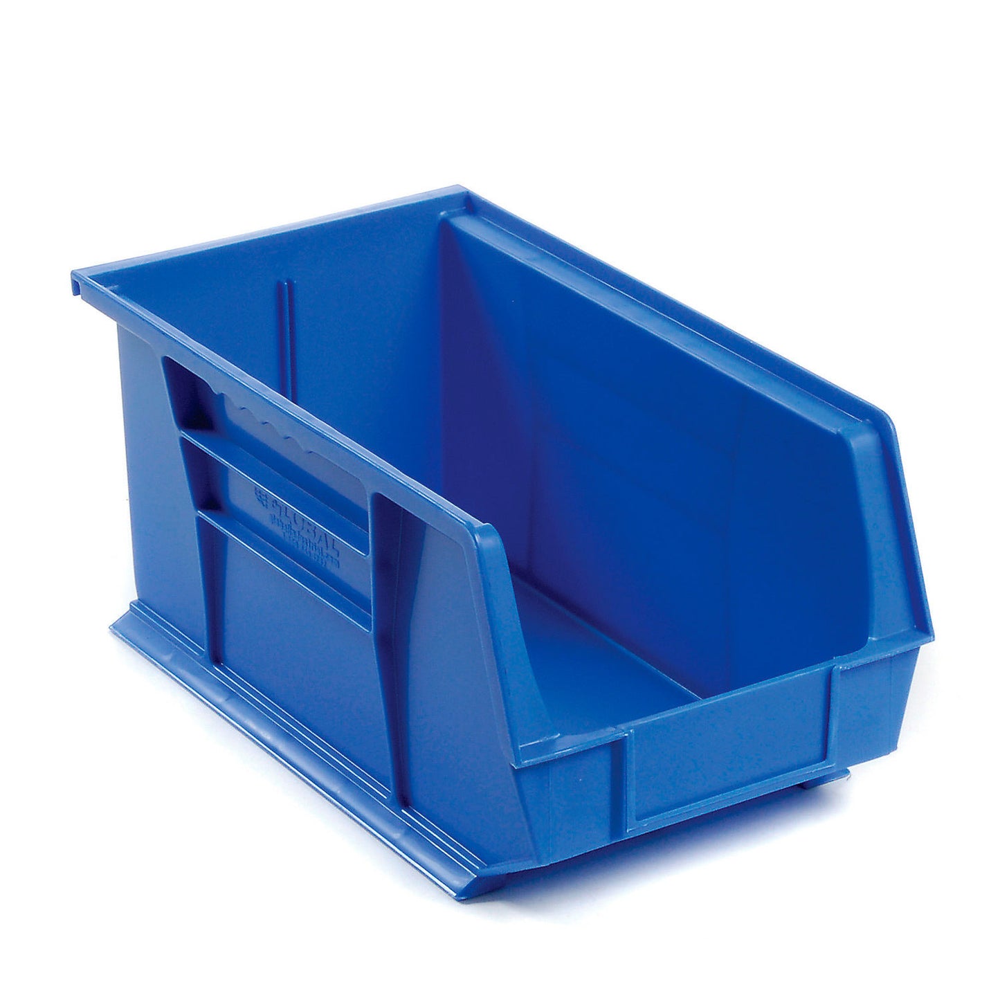 Global Industrial Plastic Hang & Stack Bin, 14-3/4"L x 8-1/4"W x 7"H, Blue (WB269684BL)