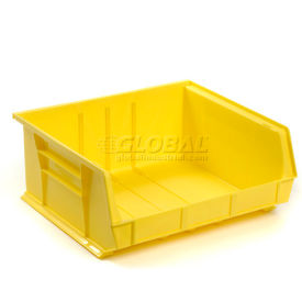 Global Industrial Plastic Hang & Stack Bin, 14-3/4"L x 16-1/2"W x 7"H, Yellow (WB269686YL)