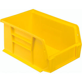 Global Industrial Plastic Hang & Stack Bin, 9-1/4"L x 6"W x 5"H, Yellow (WB239608YL)