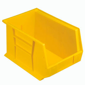 Global Industrial Plastic Hang & Stack Bin, 13-5/8"L x 8-1/4"W x 8"H, Yellow (WB239610YL)