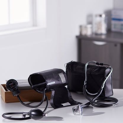 McKesson Brand Reusable Aneroid / Stethoscope Set 23 to 33 cm Adult Cuff Dual Head Sprague Stethoscope Pocket Aneroid (803191_CS)