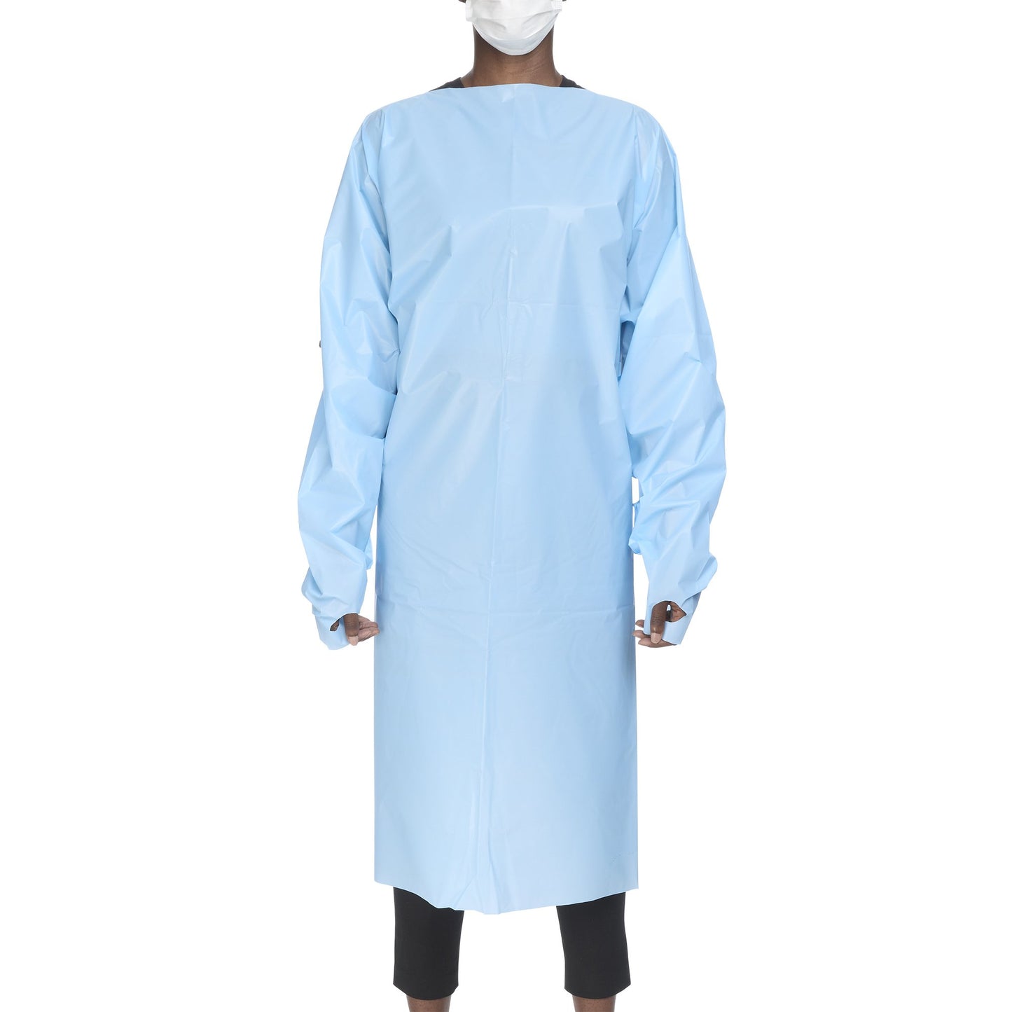 McKesson Protective Procedure Gown One Size Fits Most Blue NonSterile AAMI Level 2 Disposable (1172304_CS)